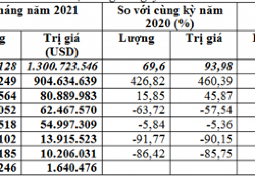Nhập khẩu lúa mì 11 tháng năm 2021 tăng mạnh