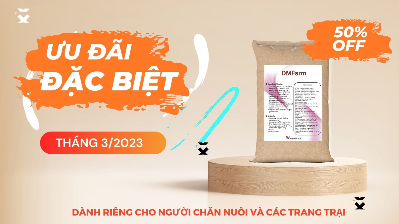 VIETKOBIO ƯU ĐÃI 50% KHI MUA DMFARM TRONG THÁNG 3/2023